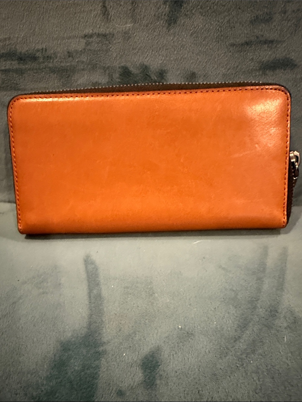 Coach Zip-Around Leather Wallet in Cognac - Picture 2 of 3
